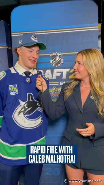 Getting to Know Caleb Malhotra: Rapid Fire | Canucks