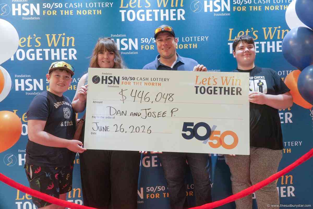Levack couple wins June’s HSN 50/50 jackpot worth $446,000