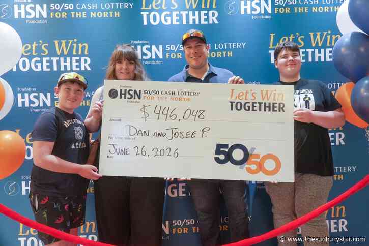 Levack couple wins June’s HSN 50/50 jackpot worth $446,000