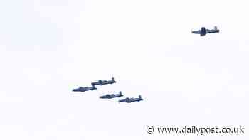 Two low flying RAF Valley planes in near miss with drone in skies over Gwynedd
