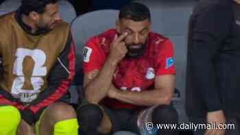 Egypt suffer World Cup injury blow as star man Mo Salah is seen with ice strapped to hamstring after being forced off against Iran