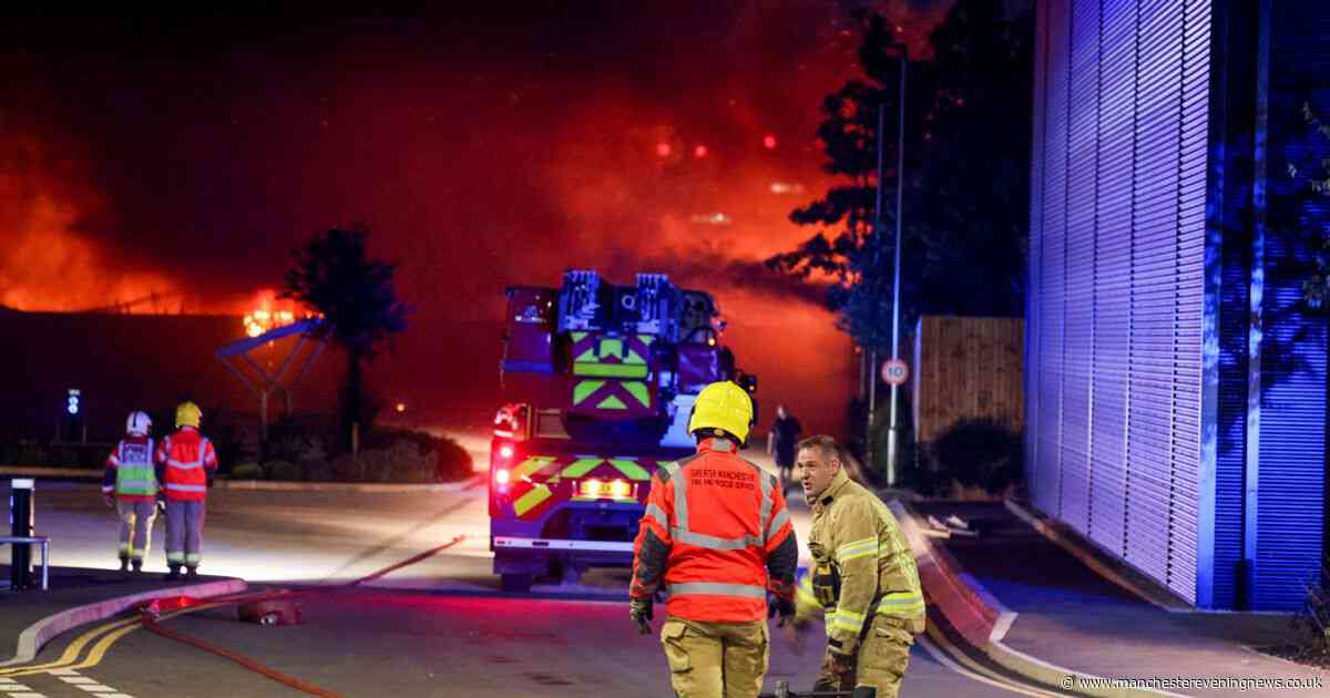 Cheetham Hill fire in pictures as blaze tears through warehouse