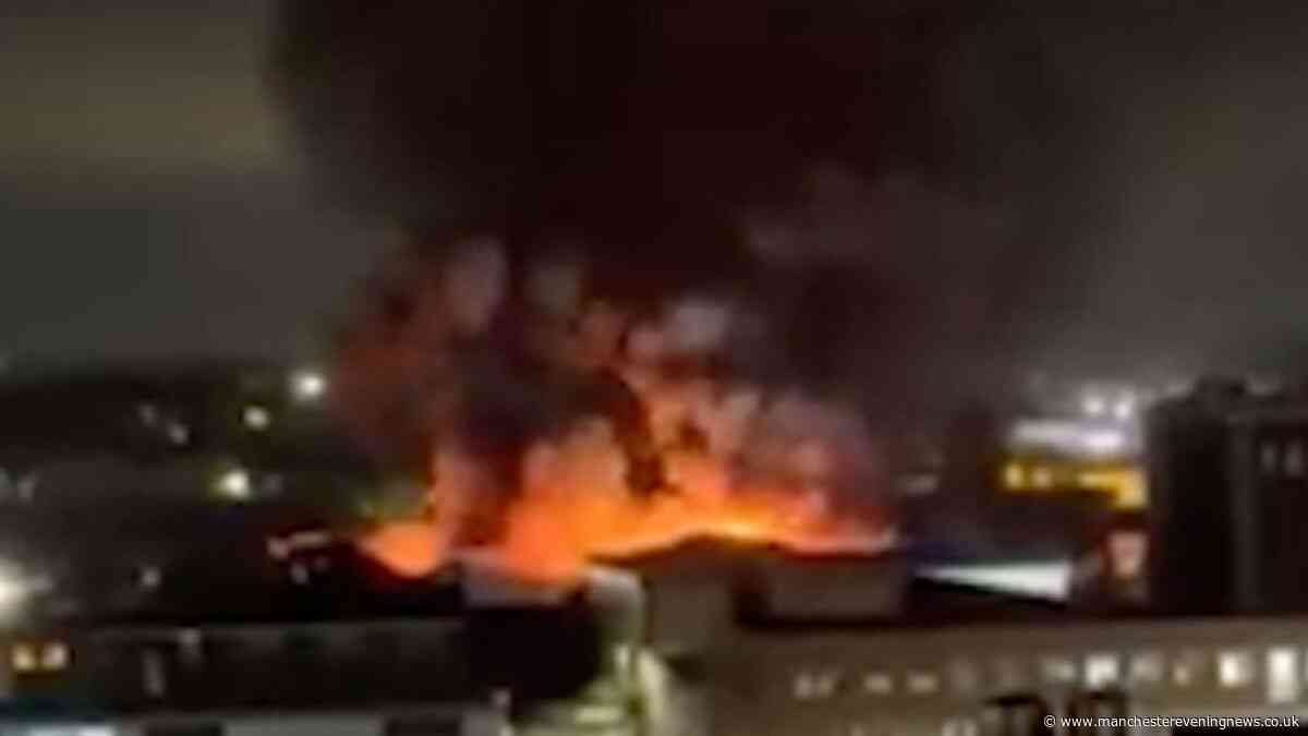 Video shows scale of huge Cheetham Hill fire