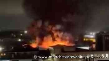 Video shows scale of huge Cheetham Hill fire