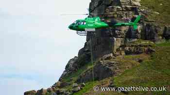 Helicopter team move tonnes of stone for final phase of Roseberry Topping footpath restoration