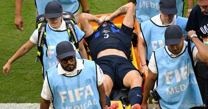 Man Utd transfer concern as World Cup star is stretchered off in tears