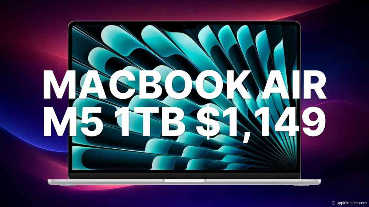 Amazon's $1,149 1TB MacBook Air M5 deal has been extended, save $450