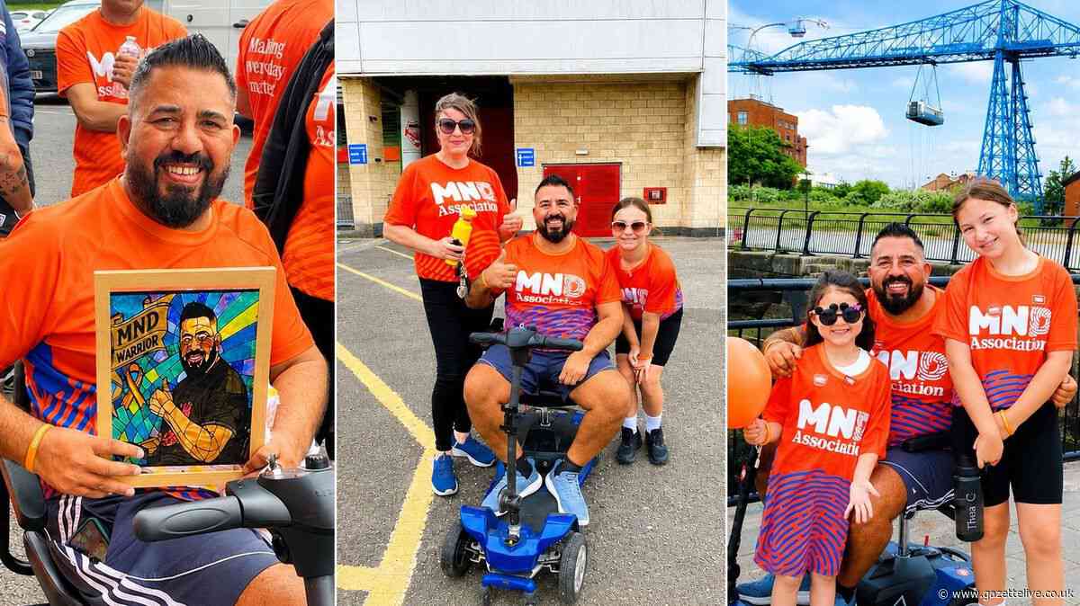 Crowds turn out in support of brave MND sufferer in his fight to help others with cruel condition