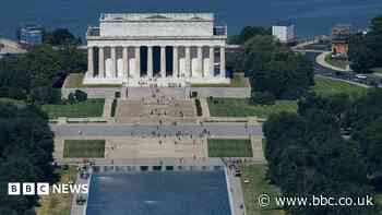 Reflecting Pool liner cut with sharp knife or razor, National Park Service says