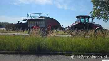 Melding van brand tractor langs N361 bij Winsum