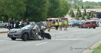 Three people injured in crash on S. Saunders Street