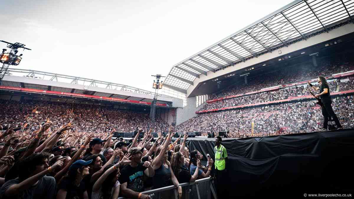 Foo Fighters live at Liverpool Anfield as show starts and fans flood in