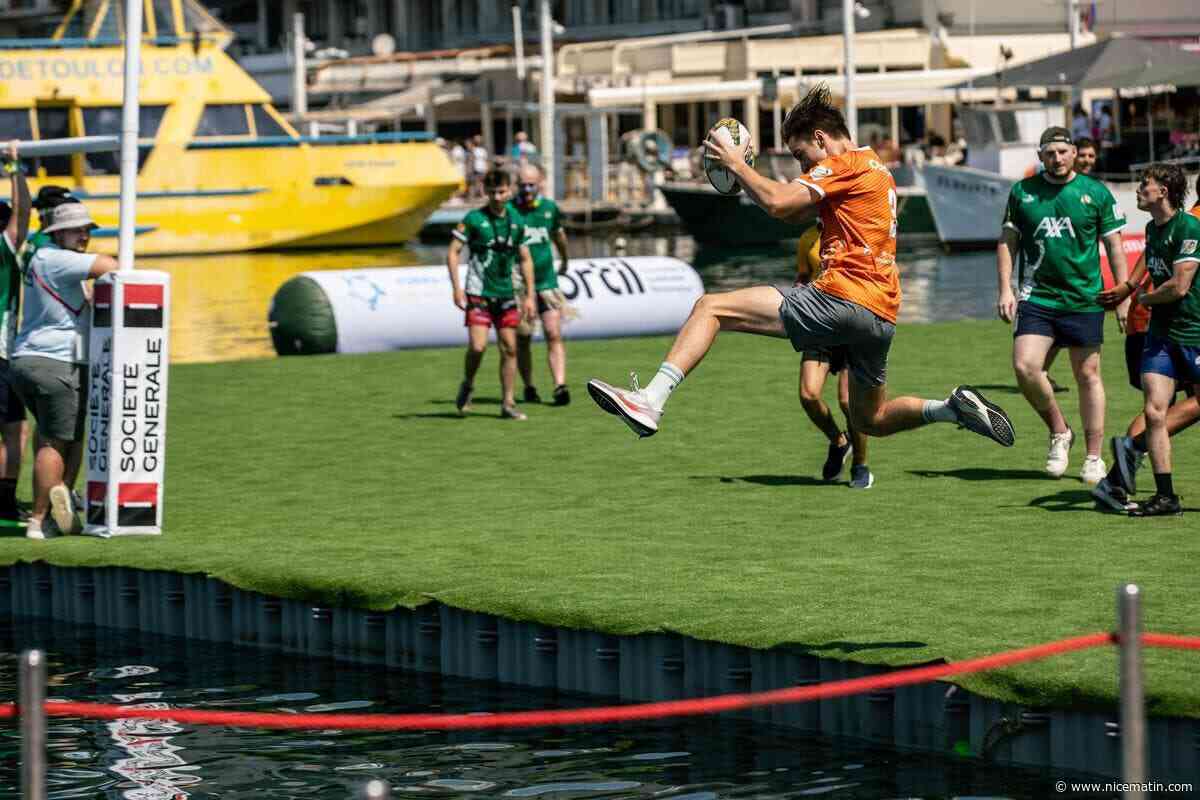 De la sueur, des cris et du sport : le « Rugby splash » rameute la foule sur le port de Toulon, la finale du Top 14 diffusée en plein air ce samedi soir