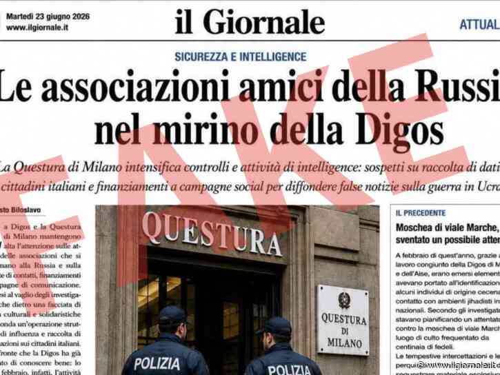La finta pagina de Il Giornale per la propaganda: il falso che diventa virale sui social