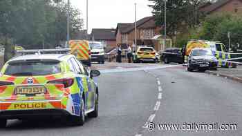 'Shoeless' man in his 30s with 'facial injuries' is found dead in street in broad daylight as police cordon area