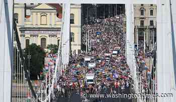 Tens of thousands march in the first Budapest Pride since Viktor Orban was voted out