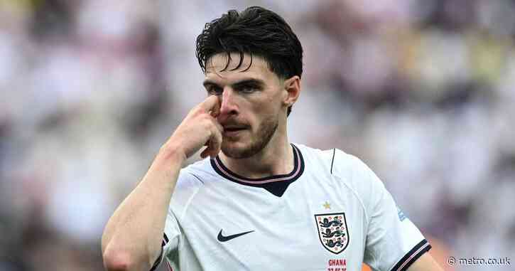 Declan Rice injury update as Arsenal midfielder is benched for England vs Panama