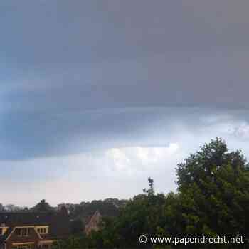 Opnieuw een supercel (onweer) recht boven Papendrecht