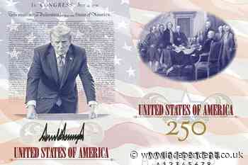 Trump’s new passport design of him looming in front of Declaration of Independence draws horrified reactions