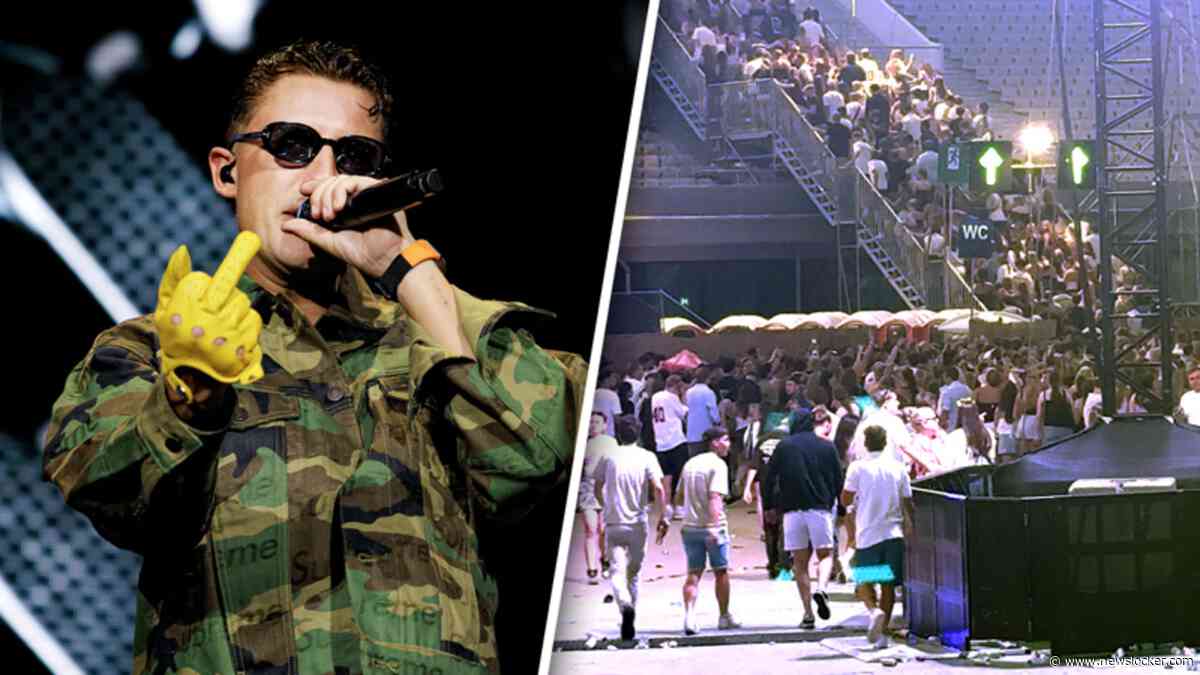 Concert Lil Kleine afgebroken door noodweer: Olympisch Stadion loopt leeg