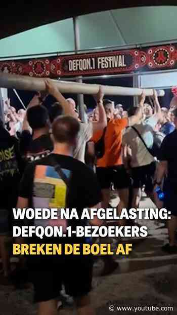 Woede na afgelasting: Defqon.1-bezoekers breken de boel af