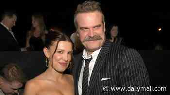 Stranger Things co-stars Millie Bobby Brown and David Harbour end bitter feud as they reunite for new Netflix show