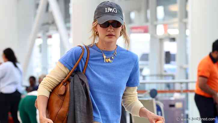 Gigi Hadid Looks Casual & Chic at JFK Airport While Preparing to Leave NYC