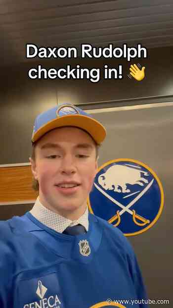 4th overall pick Dax Rudolph checking in! 🗣️ #NHLDraft #hockey #buffalo