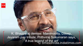 K. Bhagyaraj demise: Mollywood pays tribute