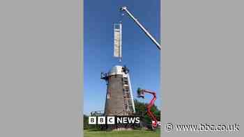 Windmill sails taken down for restoration
