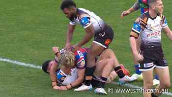 Sukkar crashes over for first NRL try
