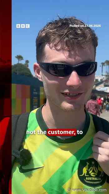 International fans visiting the US for the World Cup react to tipping culture. #BBCNews