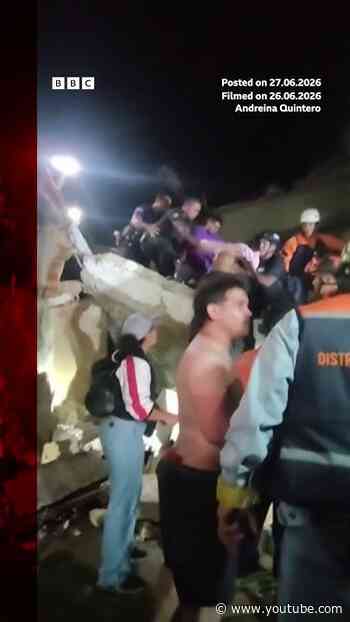 Newborn baby rescued from Venezuela earthquake rubble. #Venezuela #BBCNews