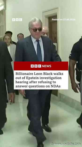Billionaire Leon Black walks out of Epstein investigation hearing. #US #BBCNews