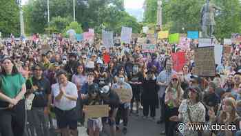 Hundreds march in Vancouver to oppose planned AI data centres