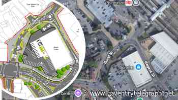 Every road change near to Nuneaton Railway Station including new mini roundabout