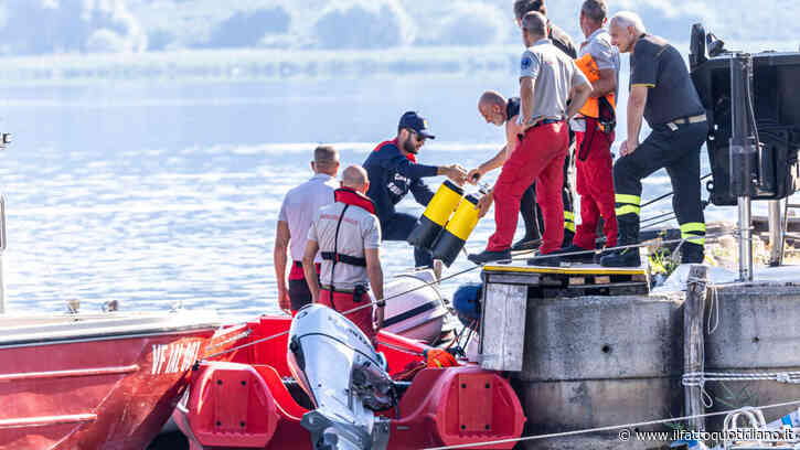 Lago di Vico, in azione rover subacqueo nei fondali per cercare Luigi Cavallari. Acque subito fredde e poca visibilità