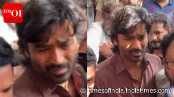 Dhanush breaks down at K. Bhagyaraj's funeral