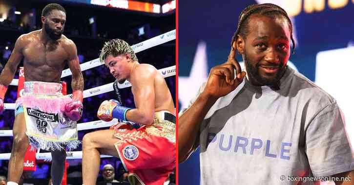 Terence Crawford reacts to Jaron Ennis’ performance in Xander Zayas stoppage win