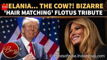 'Cow With Matching Hair': Melania Gets Unusual Tribute At Trump's Patriotic State Fair Event