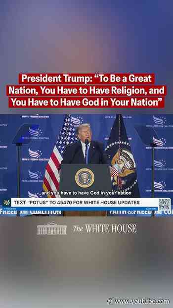 "American greatness has been forged by people of faith." 🇺🇸