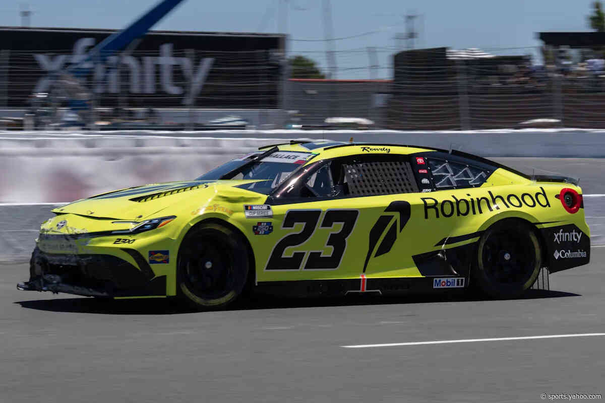 Bubba Wallace wrecks during NASCAR qualifying at Sonoma in 2026