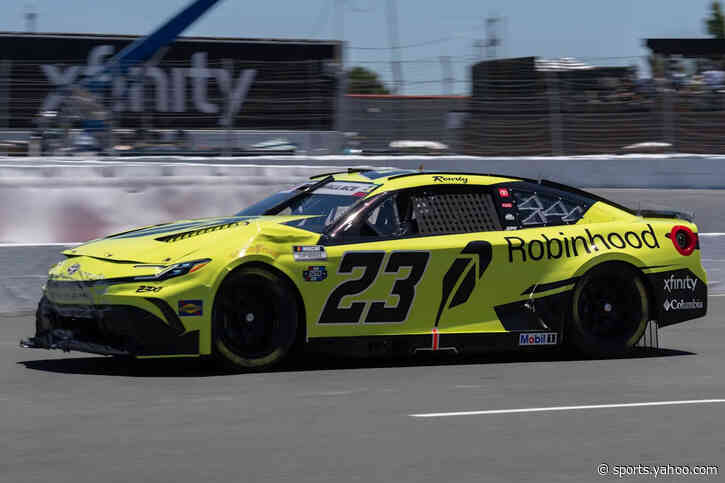 Bubba Wallace wrecks during NASCAR qualifying at Sonoma in 2026