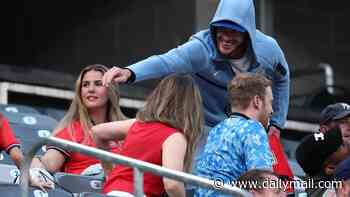England's WAGs celebrate with players in the stands after Three Lions beat Panama in New York to top their World Cup group