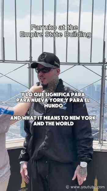 @farruko on the importance of visiting the #empirestatebuilding Observation Deck