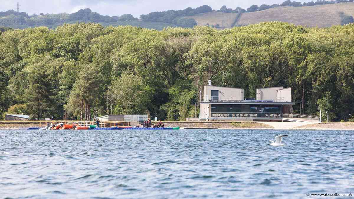 Scenic Welsh reservoir becomes perfect dinner destination at night