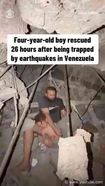 A child, his family are rescued from the rubble after the Venezuela earthquakes #shorts