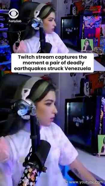 Twitch user Gabriella Suarez live streams moment of Venezuela earthquakes shocking the area #shorts