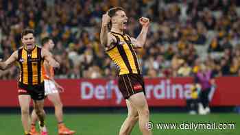 AFL star's mum stuns him on live TV as she reveals she had to help him go to the toilet when an accident meant he couldn't use his hands