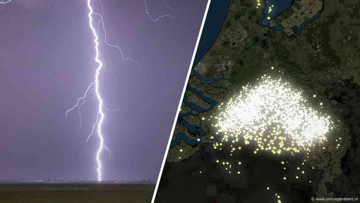 Heel veel bliksem in Brabant, voorlopig voor het laatst